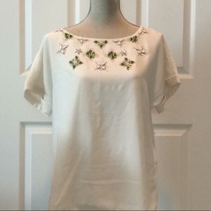 Embellished short-sleeved Banana Republic top
